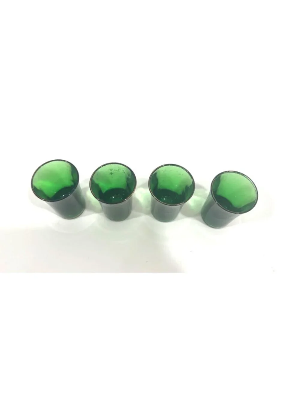 Vintage Cristallerie Artistiche DFP Emerald Green Decanter with 4 glasses,Italy